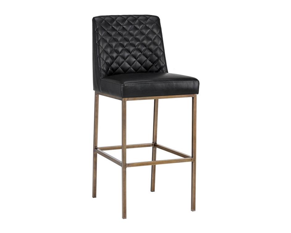 Leighland Barstool - Coal Black by Sunpan