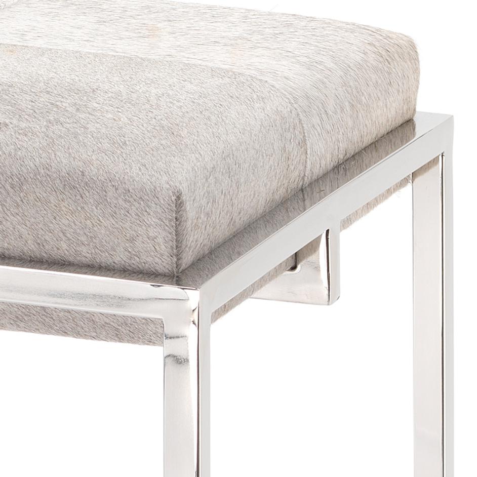 Shelby Hide Stool, Grey by Jamie Young