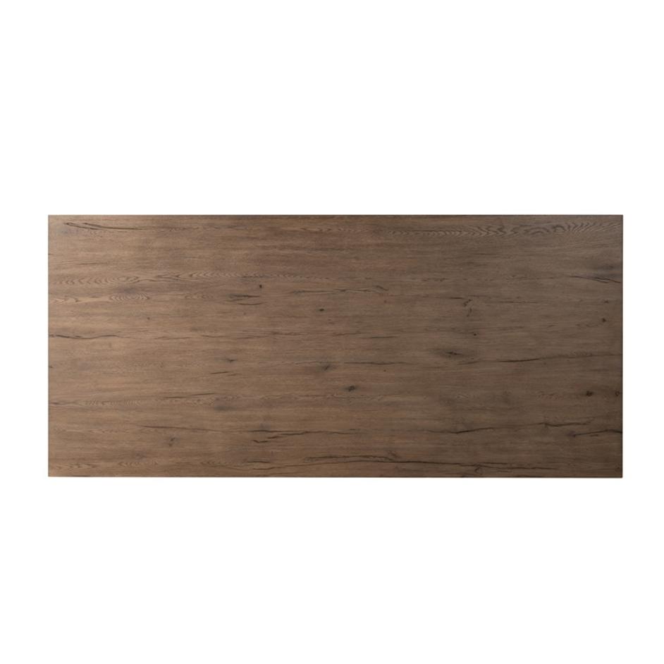 Leo Dining Table in Rustic Grey Veneer by FOUR HANDS