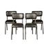 Bill 17" Ebony Leather and Iron Dining Chair by Home Trends & Design