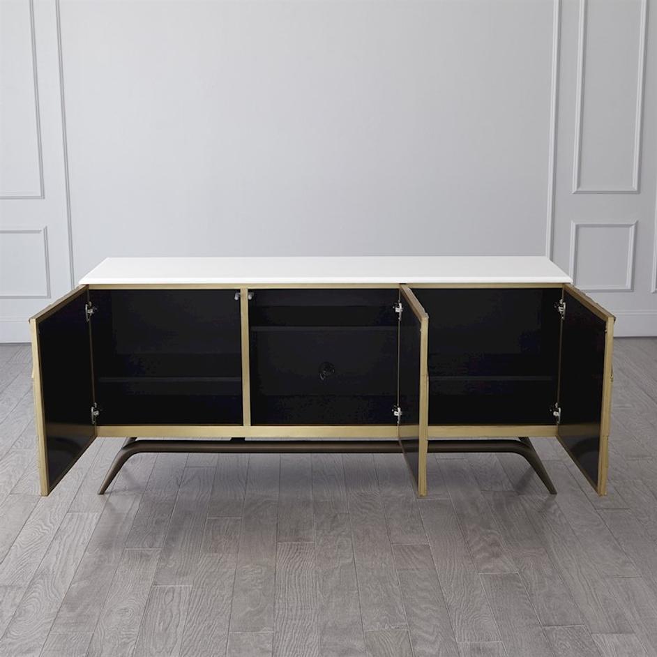 TRIANGLE CABINET-BRASS by Global Views