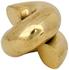 Coiled Antique Brass Metal Alloy Knot Sculpture by Noir Furniture