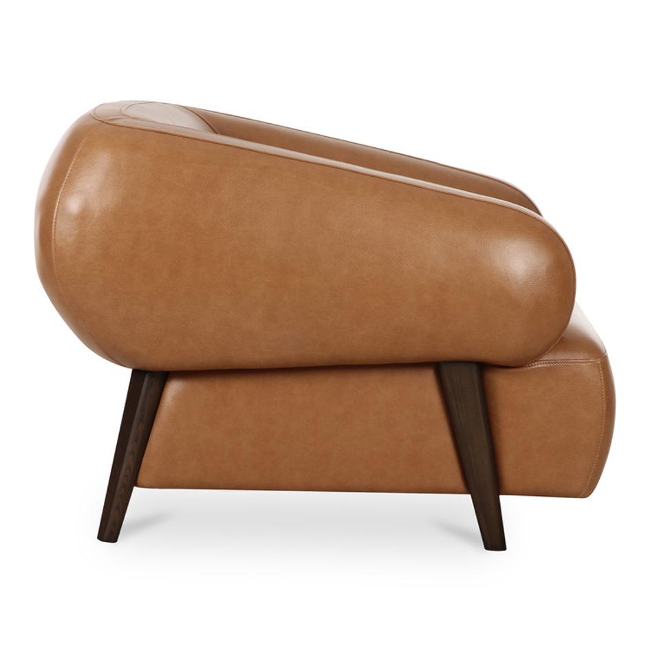 Devlin Lounge Chair Tan Leather by Moes Home