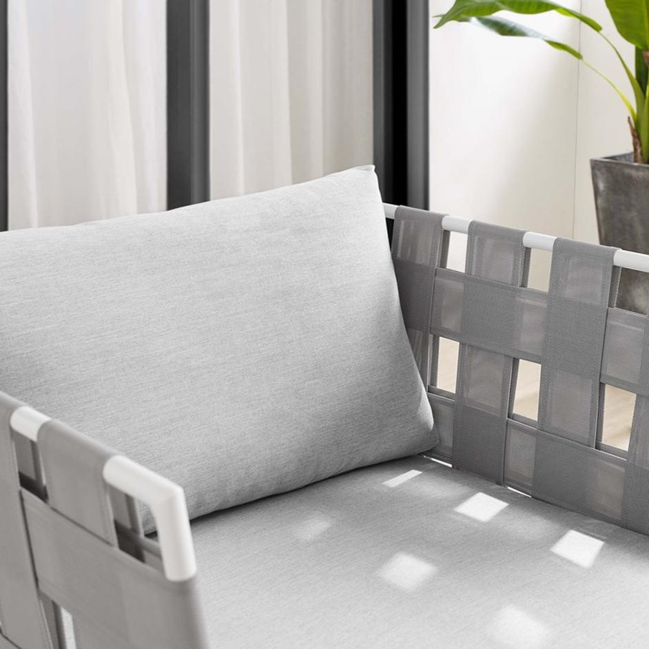 Concord Sunbrella® Outdoor Patio Aluminum Armchair In Gray Gray by Modway Furniture