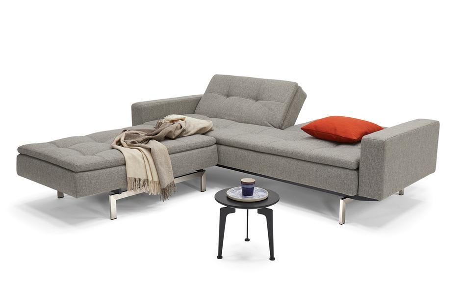 DUBLEXO CHAIR in MIXED DANCE GREY FABRIC WITH Stainless Steel LEGS 521 by INNOVATION USA