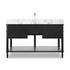 Toulouse Single Wide Vanity - Satin Black Veneer by Four Hands