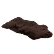 Lalo Lambskin Throw In Chocolate Lambskin by FOUR HANDS