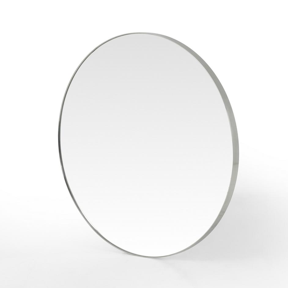 Bellvue Round Mirror-Shiny Steel by FOUR HANDS