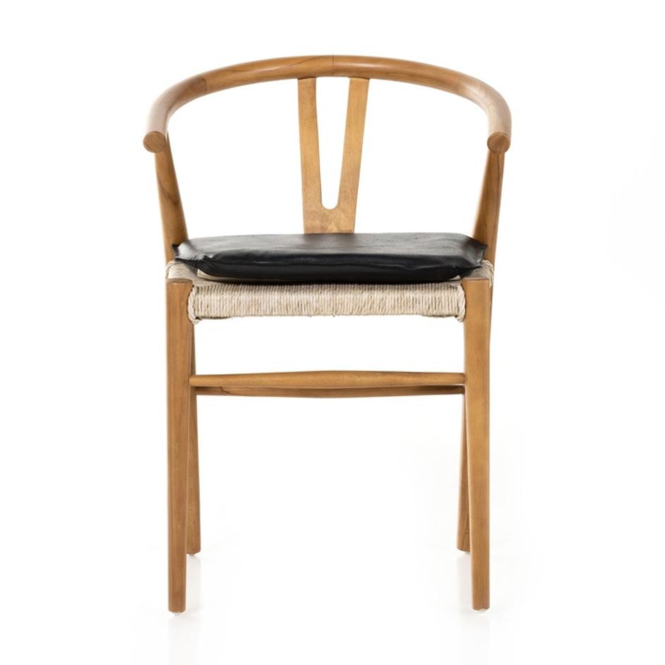 Muestra Dining Chair W/ Cushion - Pebble Black by Four Hands