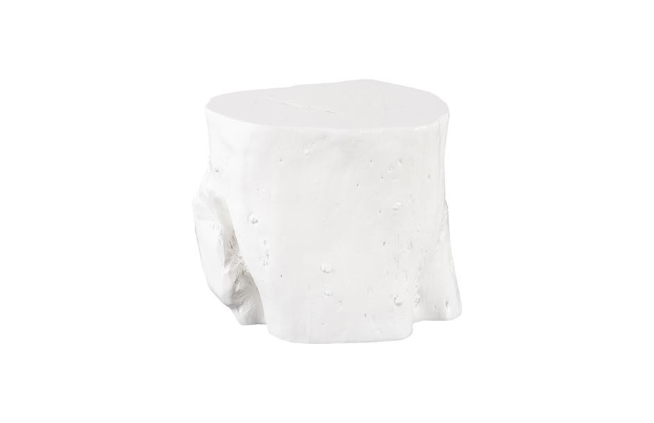 Log Stool, Gel Coat White, Large by PHILLIPS COLLECTION