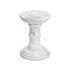 Cyprus End Table - Veined White Marble Solid by Four Hands