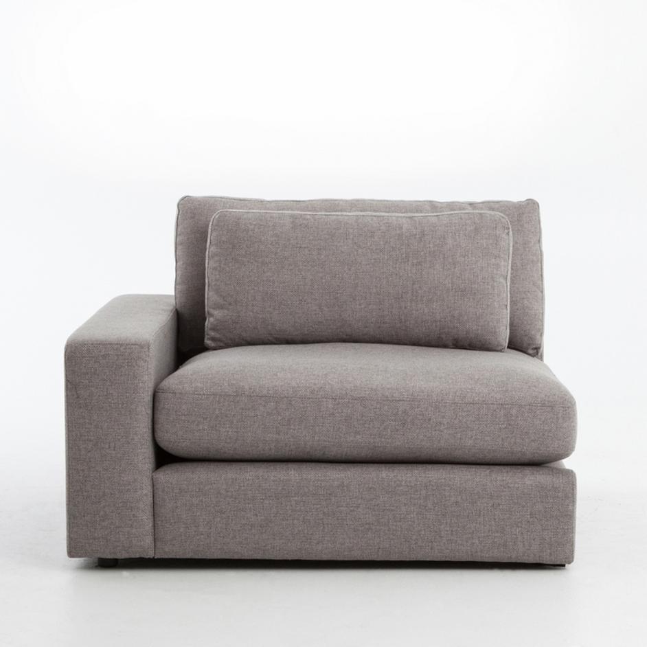 Bloor Sectional Raf in Chess Pewter by FOUR HANDS