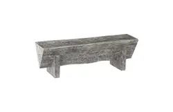 Chamcha Wood Triangle Bench, Grey Stone by PHILLIPS COLLECTION