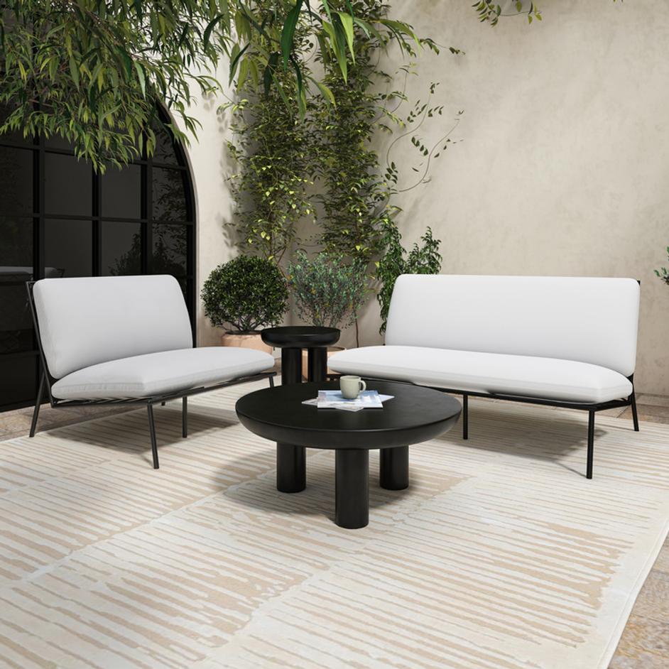 Salma Outdoor Sofa White by Moes Home