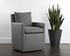 Glenrose Wheeled Dining Armchair - Effie Smoke by Sunpan