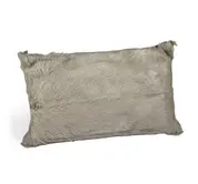 Goat Skin Bolster Pillow - Grey by interlude