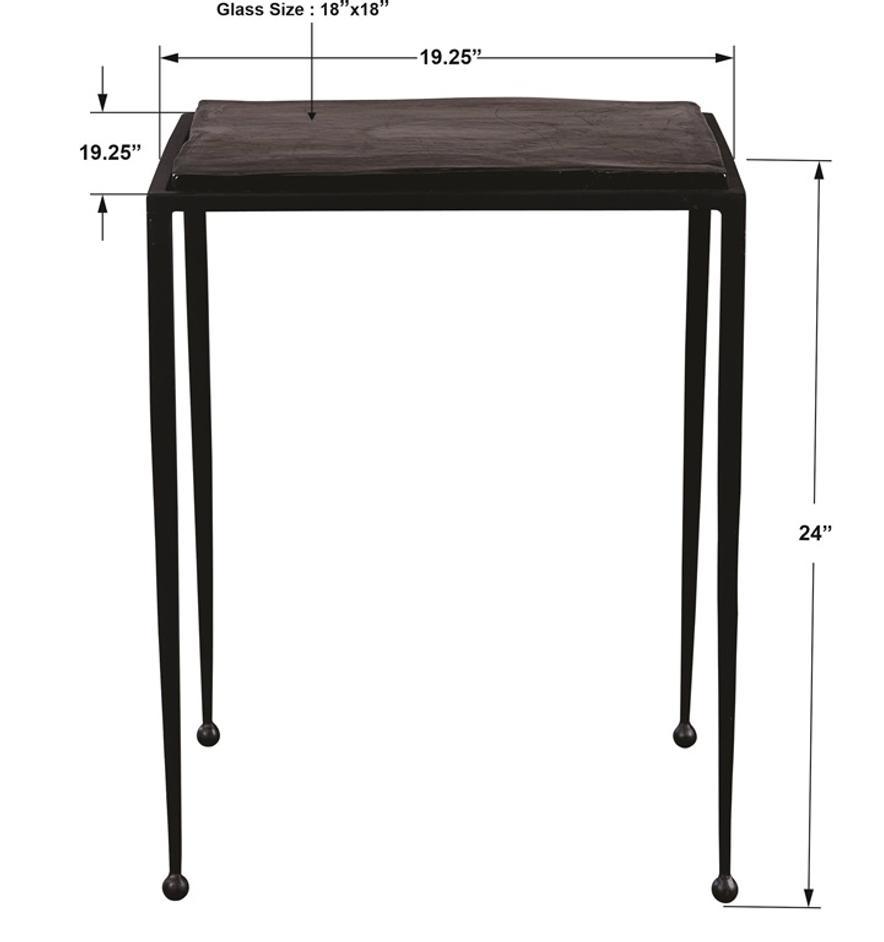 Wavelet Iron Side Table by Uttermost