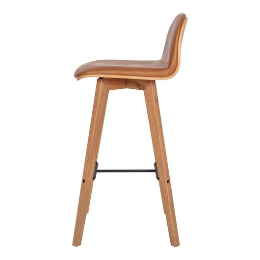 NAPOLI LEATHER BARSTOOL TAN by Moes Home