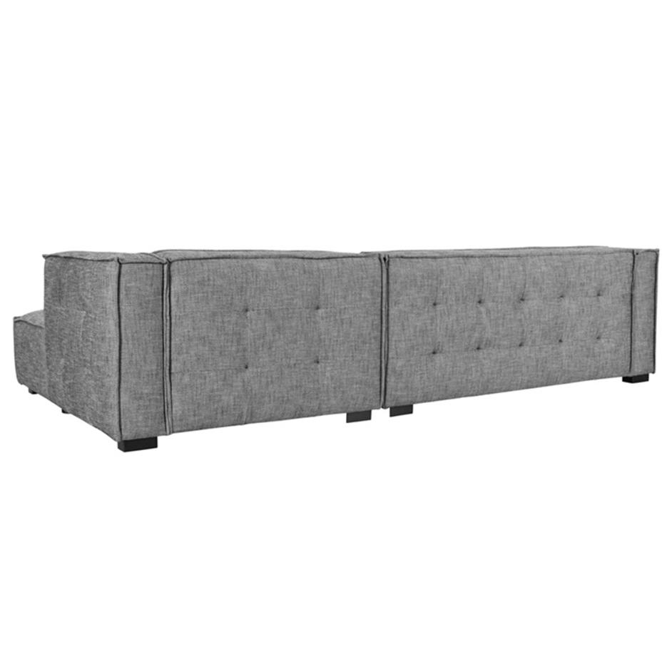 Element 2pc Sectional w/RAF Chaise Gray by Classic Home