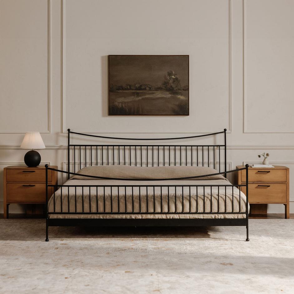 Monet Queen Bed Black by Moes Home