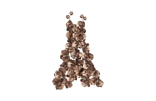 Orchid Dress Wall Art, Metal, Copper/Black by PHILLIPS COLLECTION