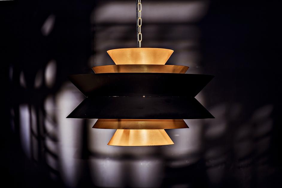 Arion Pendant, Steel with Brass Finish by Noir Furniture