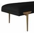 Brno Black Velvet Bench by tov furniture