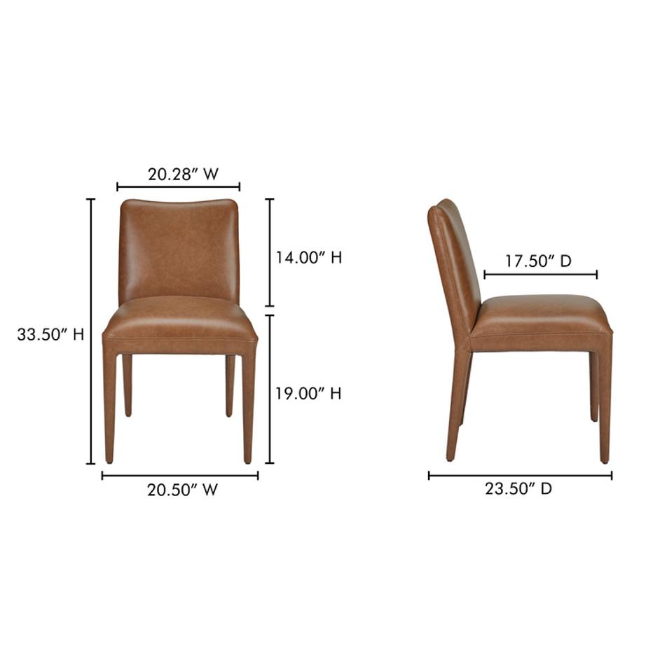 Calla Dining Chair Brown - Set Of Two by Moes Home