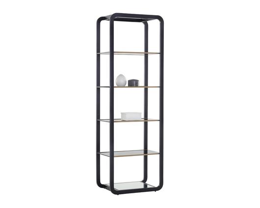 AMBRETTA BOOKCASE - SMALL - BLACK / SMOKE GREY by Sunpan