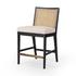 Antonia Cane Armless Bar + Counter Stool - Savile Flax by Four Hands