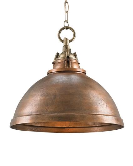 Admiral Pendant In Copper & Antique Brass by Currey & Company