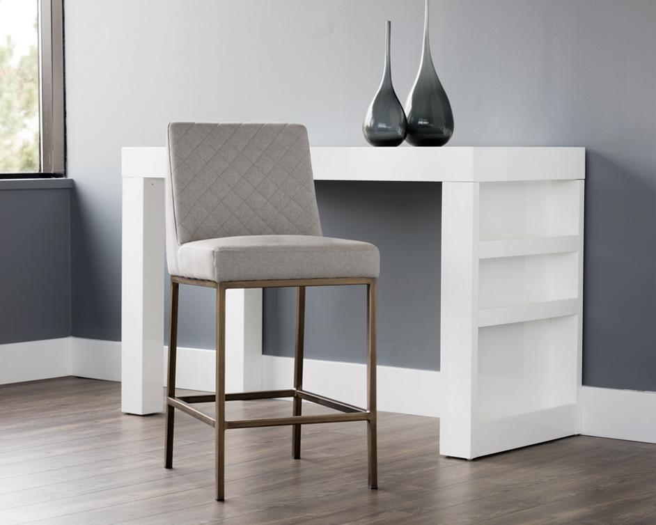 Leighland Counter Stool - Light Grey by Sunpan