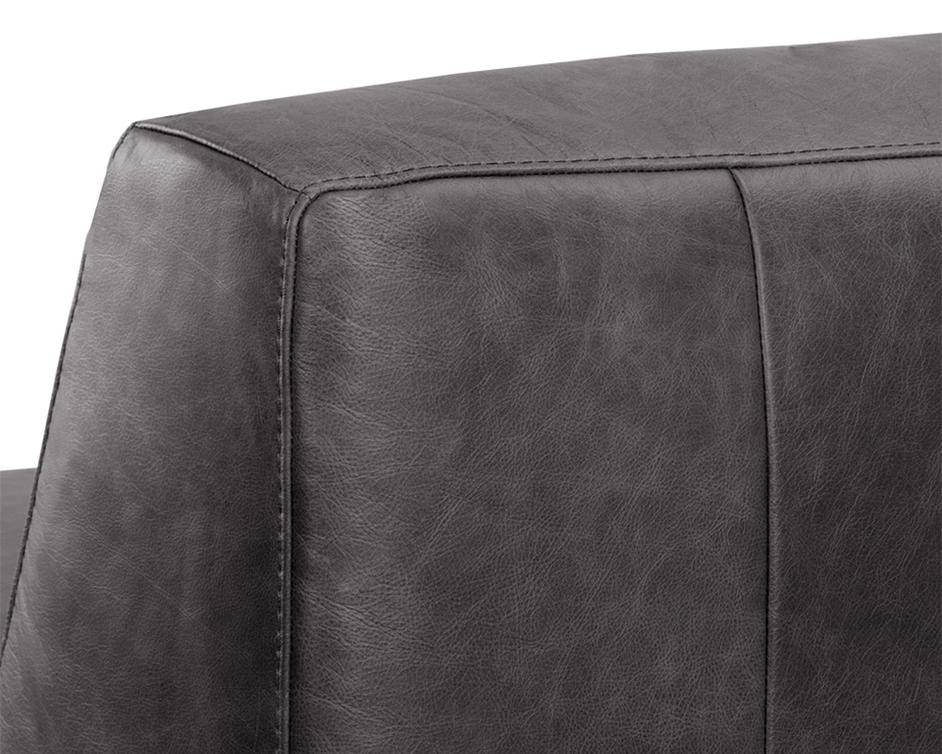 Watson Modular - Armless Chair - Marseille Black Leather by Sunpan