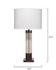Sheridan Ox Hide Table Lamp with Linen Shade by Jamie Young