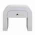 Hump White Nightstand by tov furniture