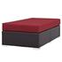 Minerva Outdoor Patio Fabric Rectangle Ottoman In Espresso Red by Modway Furniture