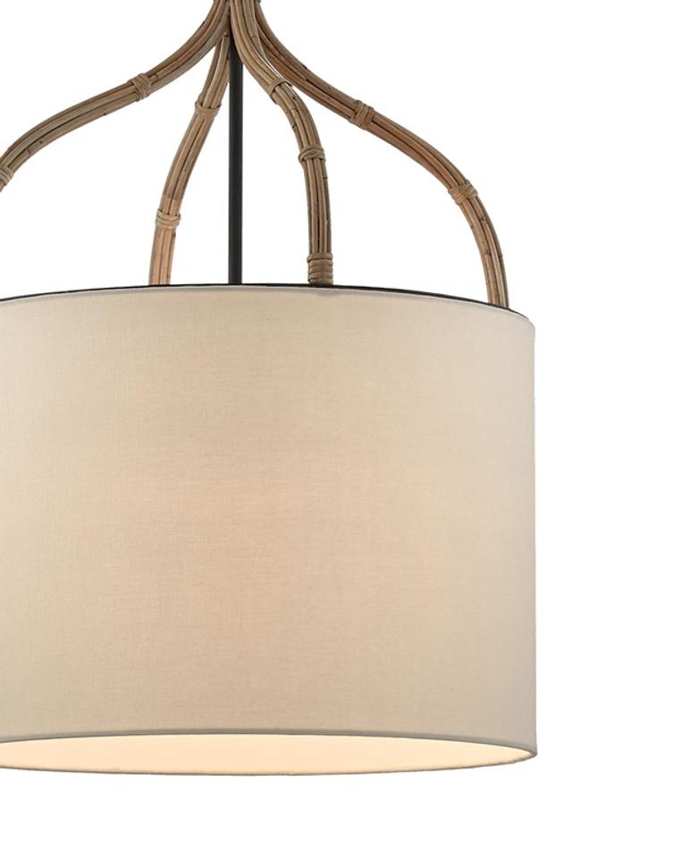 Dunning Pendant In Blacksmith & Natural by Currey & Company