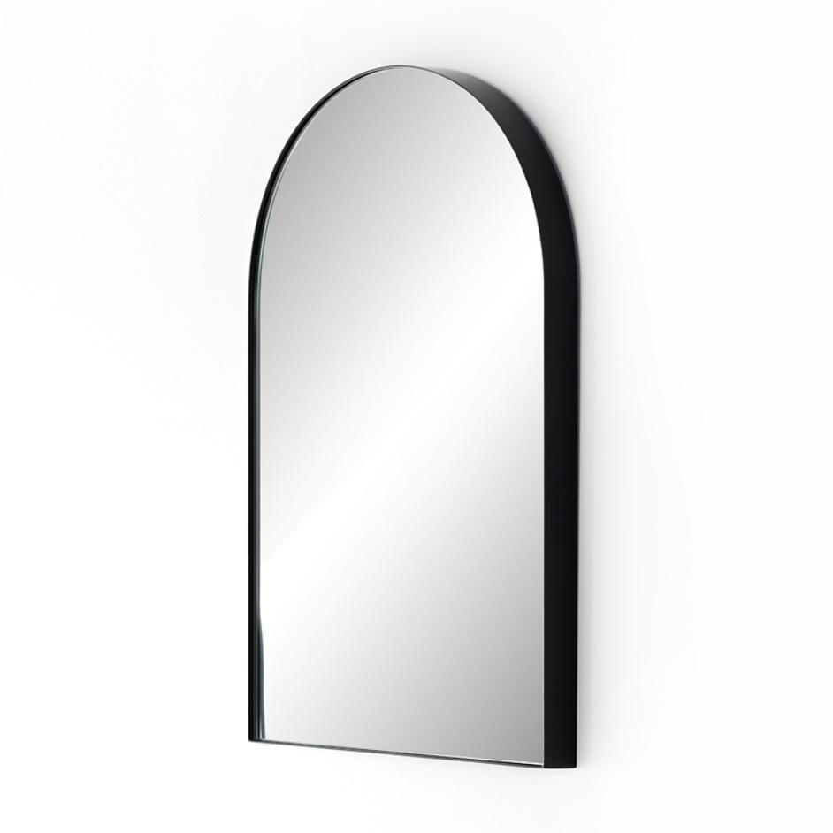 Georgina Small Mirror In Iron Matte Black by FOUR HANDS