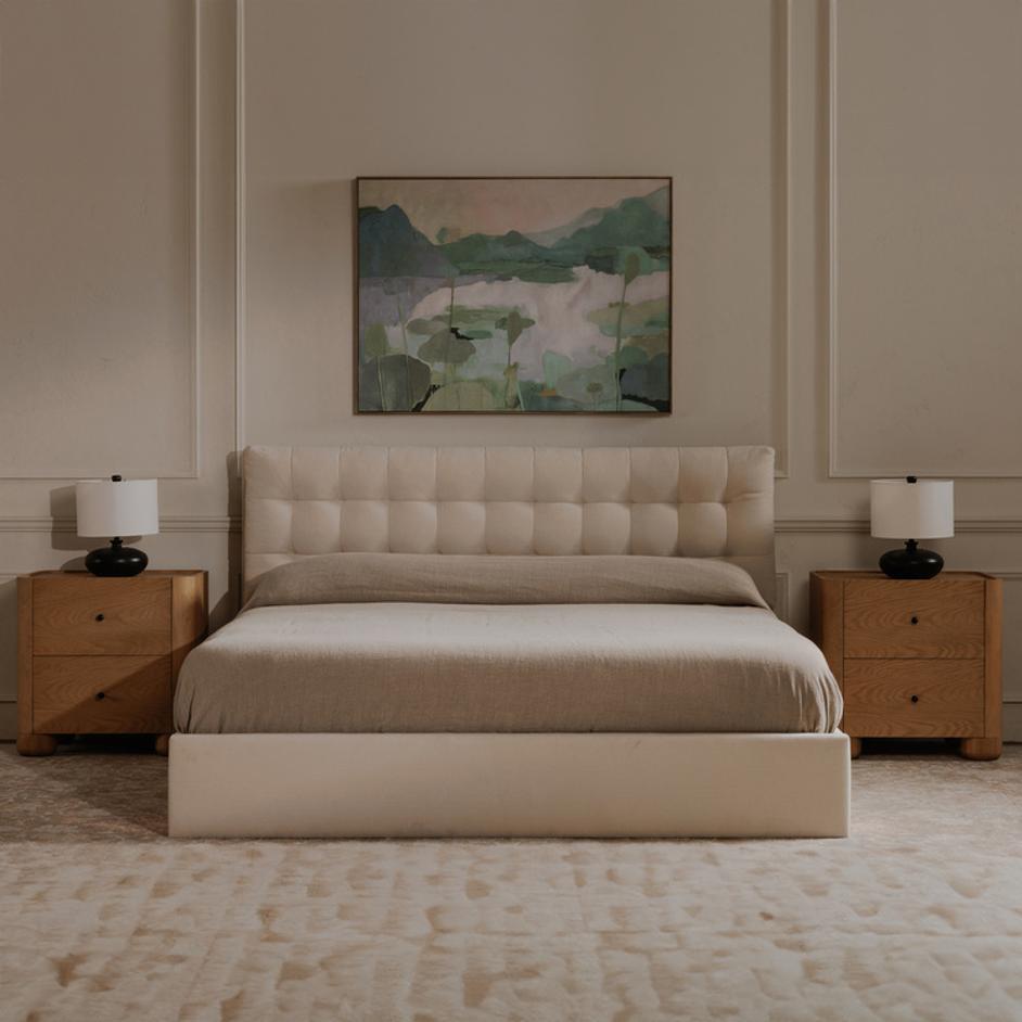 Sebastion King Storage Bed Cream by Moes Home
