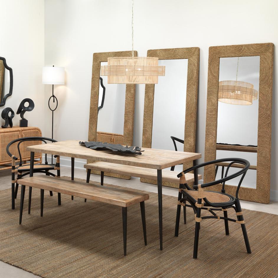 Harbor Seagrass Rectangle Floor Mirror by Jamie Young