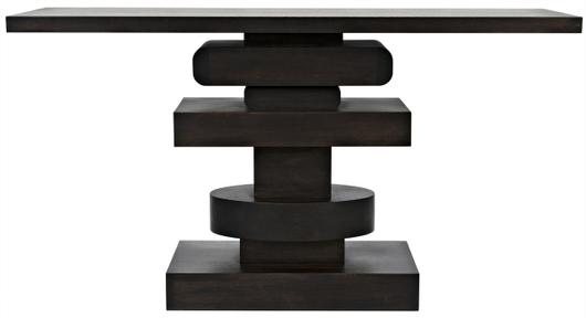 Solange Ebony Walnut Console Table by Noir Furniture