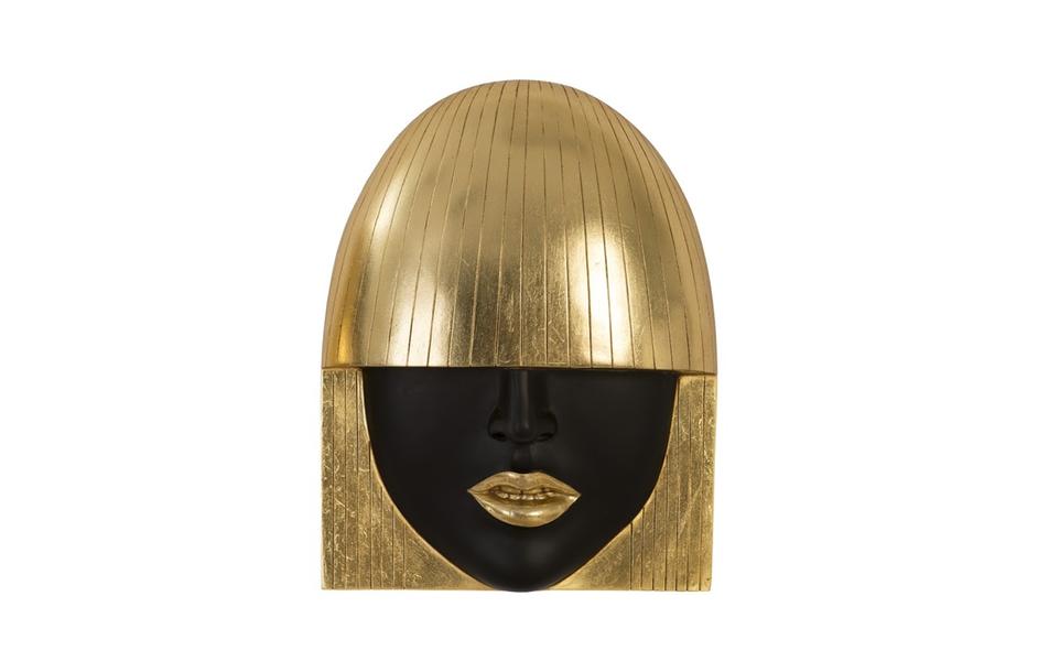 Fashion Faces Wall Tiles, Gold Leaf, Set of 3 by PHILLIPS COLLECTION