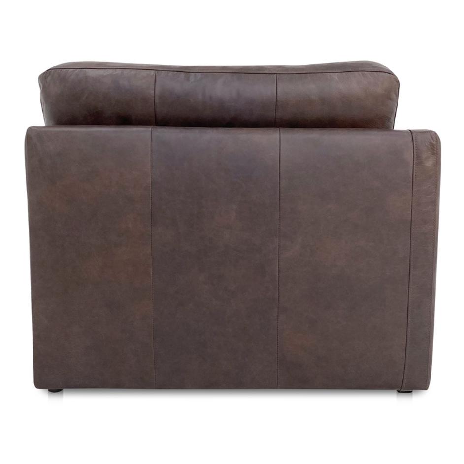 Thurlow Left Arm Facing Chair Espresso Brown Leather by Moes Home