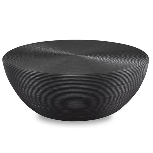 Bongo Black Rattan Coffee Table by Uttermost