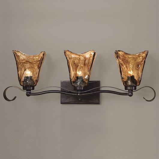 Vetraio 3 Light Bronze Vanity Strip by Uttermost