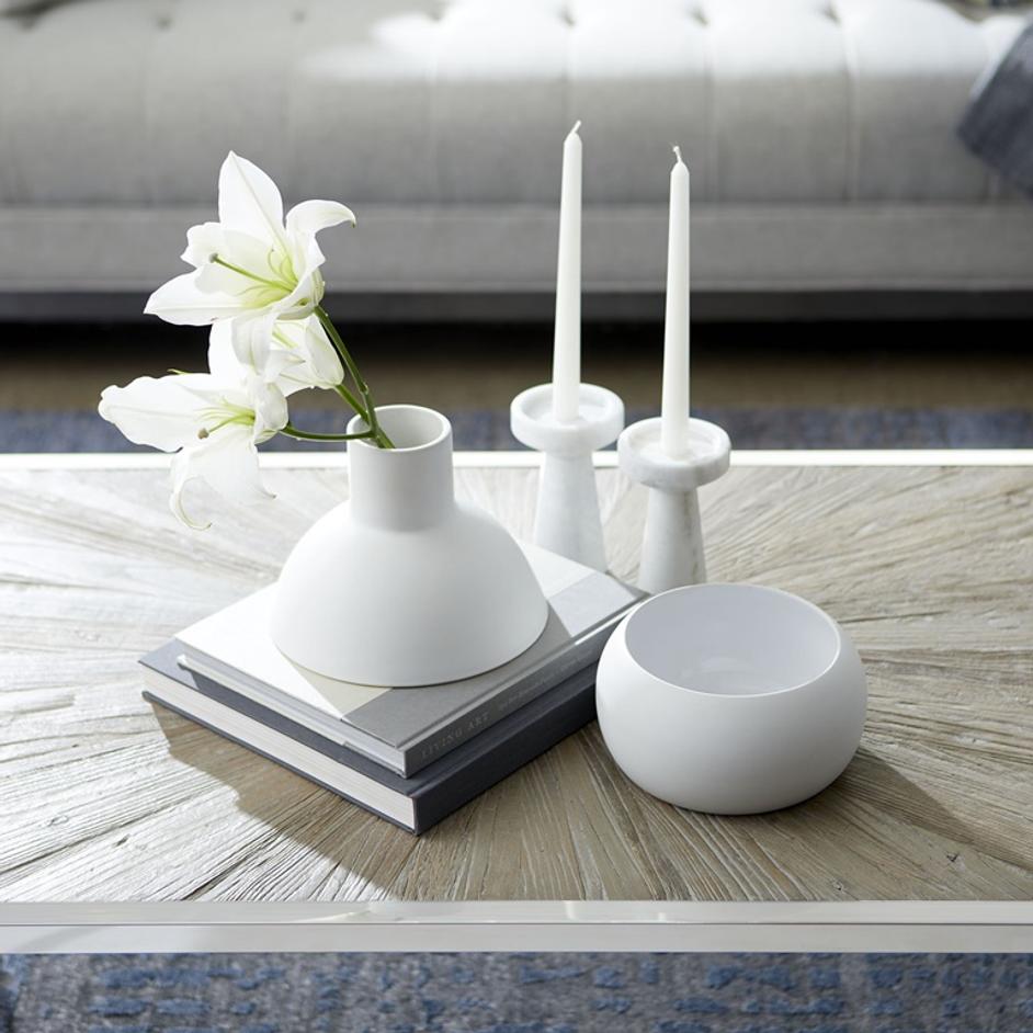 Purezza Vase in White by Cyan Design