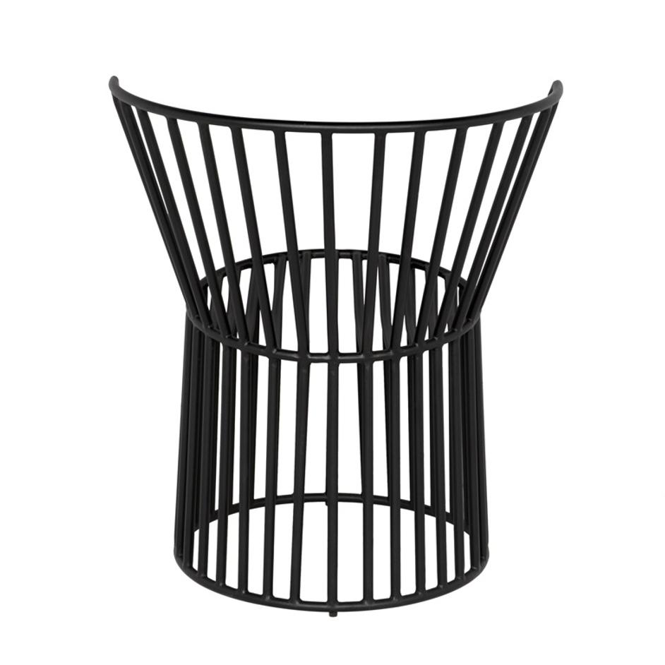 Ellsworths Industrial Steel Chair in Matte Black by Noir Furniture