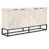 Flint Mango Wood 4Dr Cabinet Coastal White by Classic Home