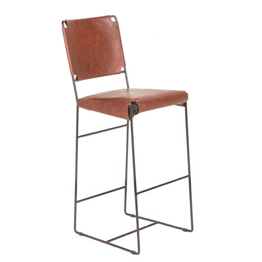 New York Bar Chair Tobacco Leather by Home Trends & Design