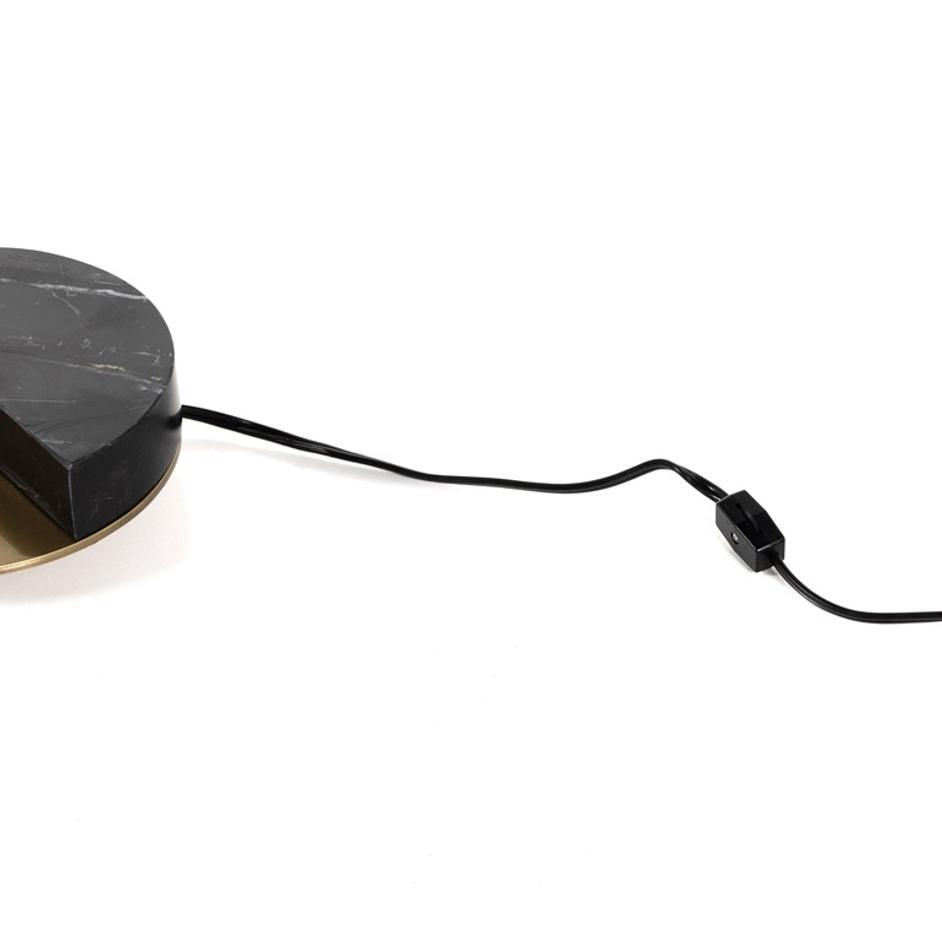 Zanda Table Lamp In Black Italian Marble by FOUR HANDS